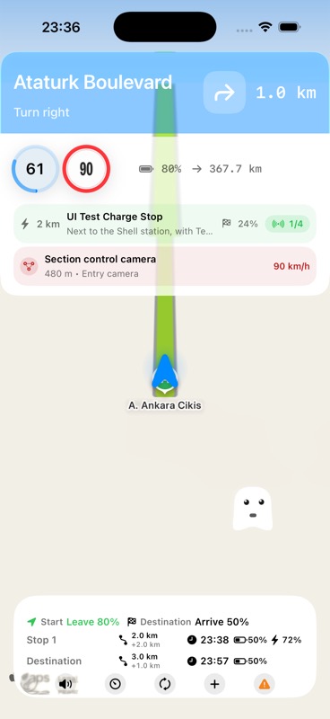 Active navigation in Orontes Drive
